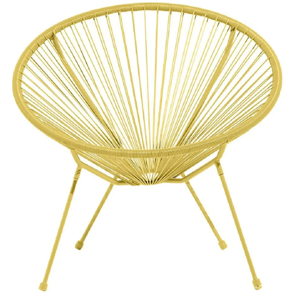 Fauteuil de jardin Urban filaire jaune 85x72xH83cm < Gifi
