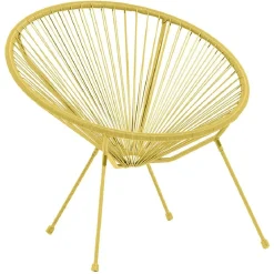 Fauteuil de jardin Urban filaire jaune 85x72xH83cm < Gifi
