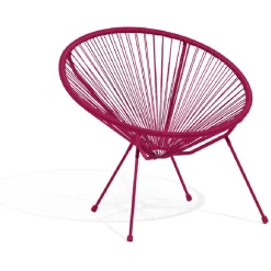 Fauteuil de jardin Urban filaire rouge 85x72xH83cm < Gifi New