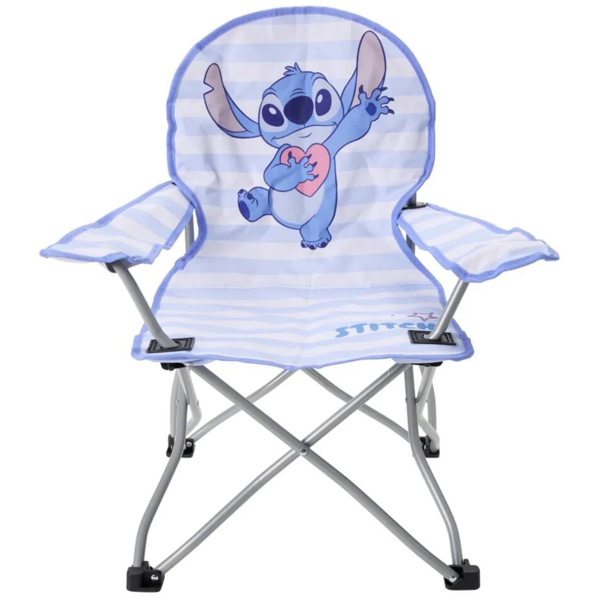 Fauteuil pêcheur enfant pliable Stitch métal et polyester bleu 59x39xH62cm < Gifi Online