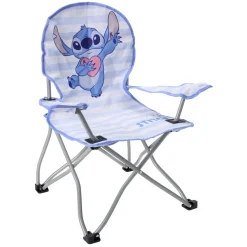 Fauteuil pêcheur enfant pliable Stitch métal et polyester bleu 59x39xH62cm < Gifi Online
