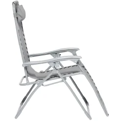 Fauteuil relax inclinable avec têtière gris < Gifi Online