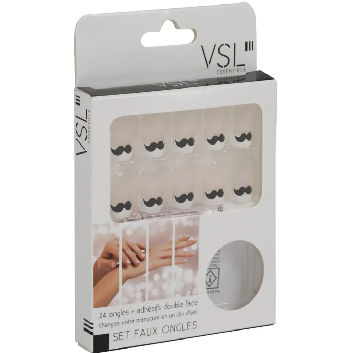 Faux ongle moustache x24 < Gifi Outlet
