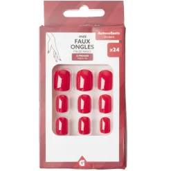 Faux ongles autocollants à presser x24 (5 modèles)