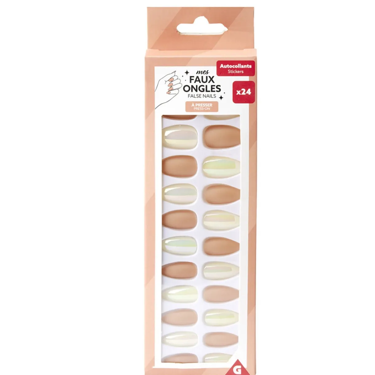 Faux ongles x24 adhésifs < Gifi Online