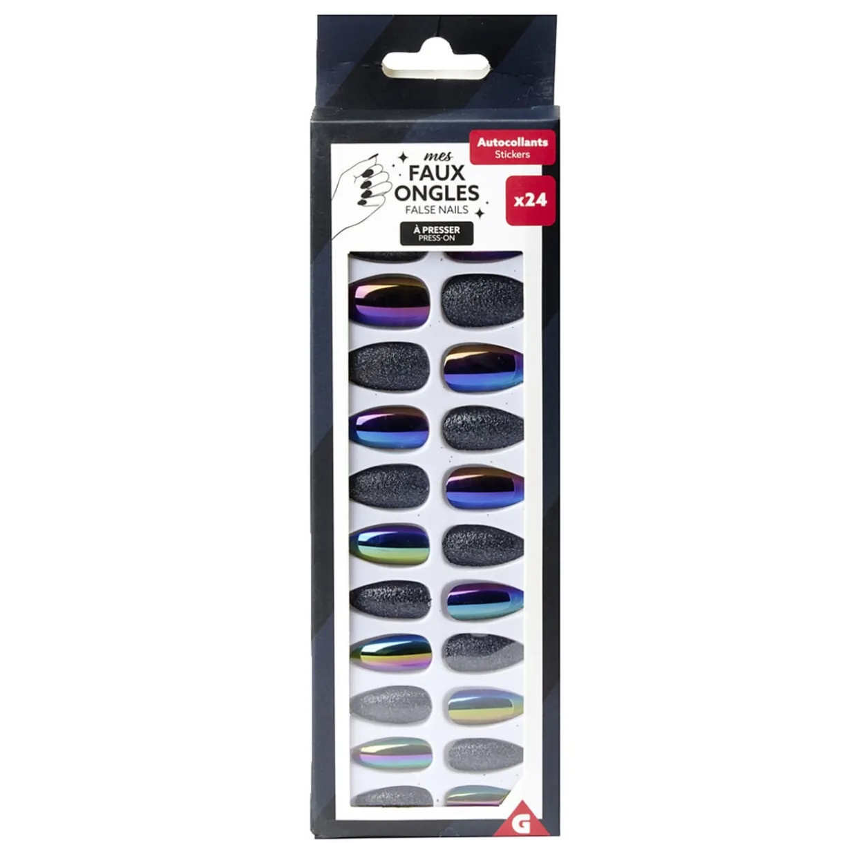 Faux ongles x24 adhésifs < Gifi Online