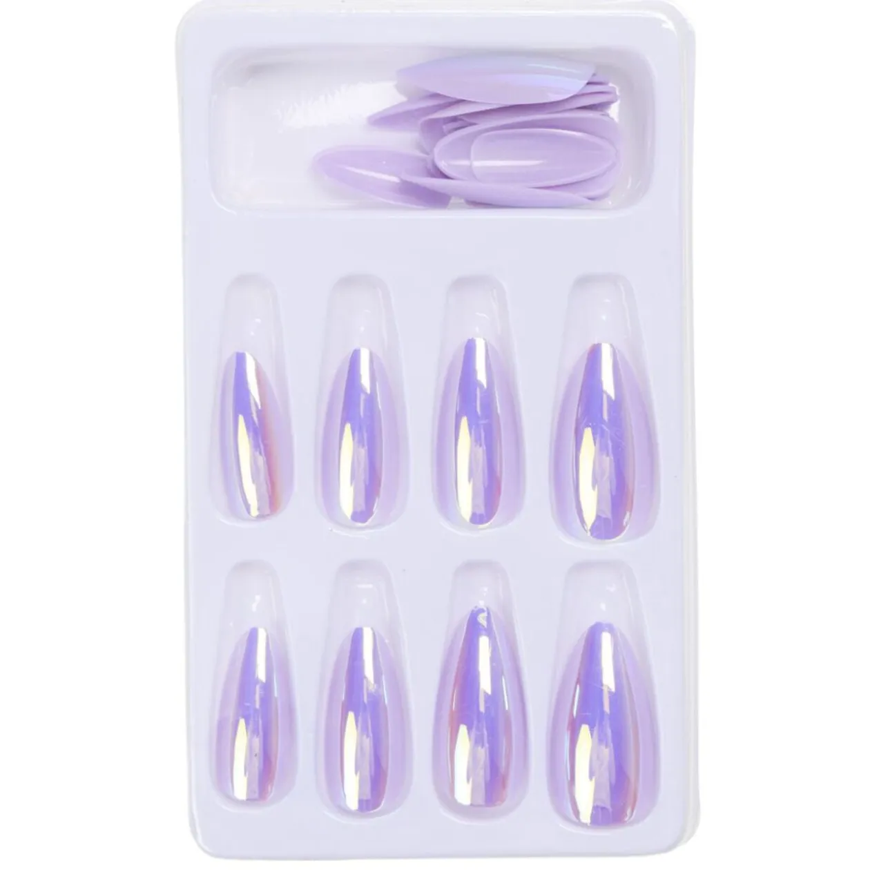 Faux ongles x24 Halloween femme ronds et irridescents (2 modèles)
