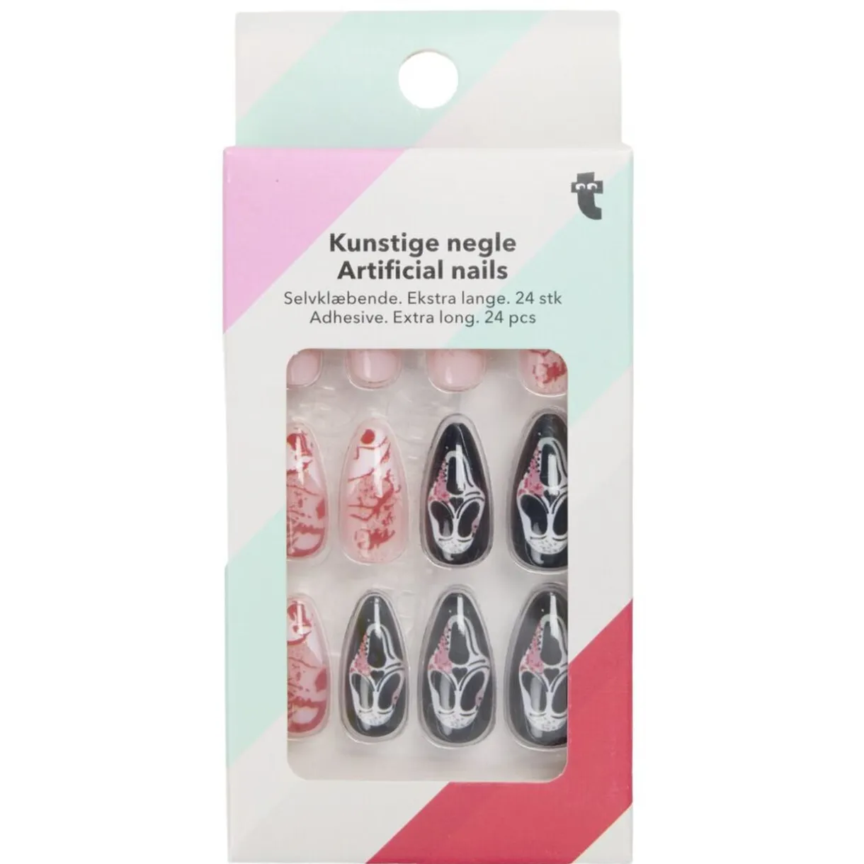 Faux ongles x24 Halloween femme pointus et décorés (2 modèles) < Gifi New