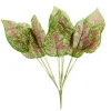 Feuillage artificiel calathea vert et rose en piquet Ø23xH45cm