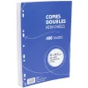 Feuille copie double perforée grands carreaux 21x29,7 cm 400 pages