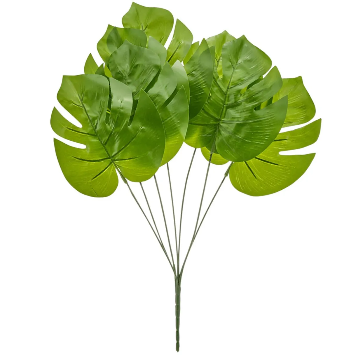 Feuille plante verte monstera artificielle en piquet de 5 feuilles 13xH43cm < Gifi Discount