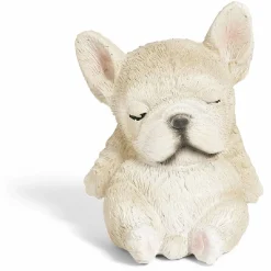 Figurine chiot endormi plastique gris H.6,5cm < Gifi Hot