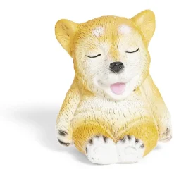 Figurine chiot endormi plastique gris H.6,5cm < Gifi Hot