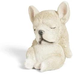 Figurine chiot endormi plastique gris H.6,5cm < Gifi Hot