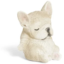 Figurine chiot endormi plastique gris H.6,5cm < Gifi Hot