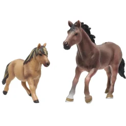 Figurine jument avec son poulain animaux plastique vert 10x3xH9,5cm < Gifi Discount