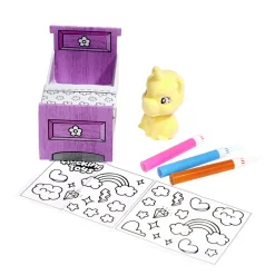 Figurine licorne en papier à colorier avec 3 feutres H6,4cm