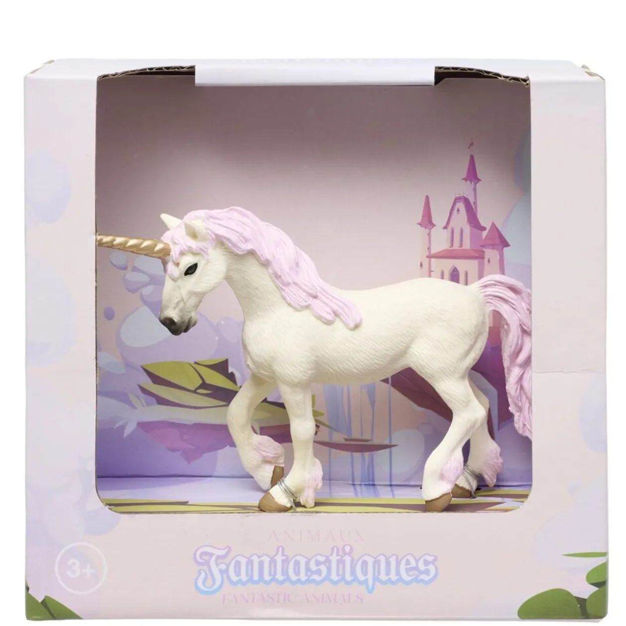 Figurine licorne ou griffon créature fantastique blanc 14x4,5xH10cm (2 modèles)