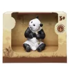 Figurine panda plastique noir et blanc 4,5x5xH8cm