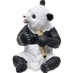 Figurine panda plastique noir et blanc 4,5x5xH8cm