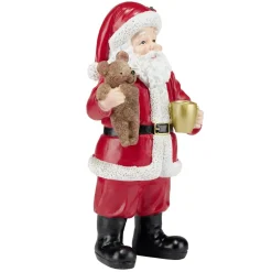 Figurine à poser Père Noël debout en résine H27cm (2 modèles)