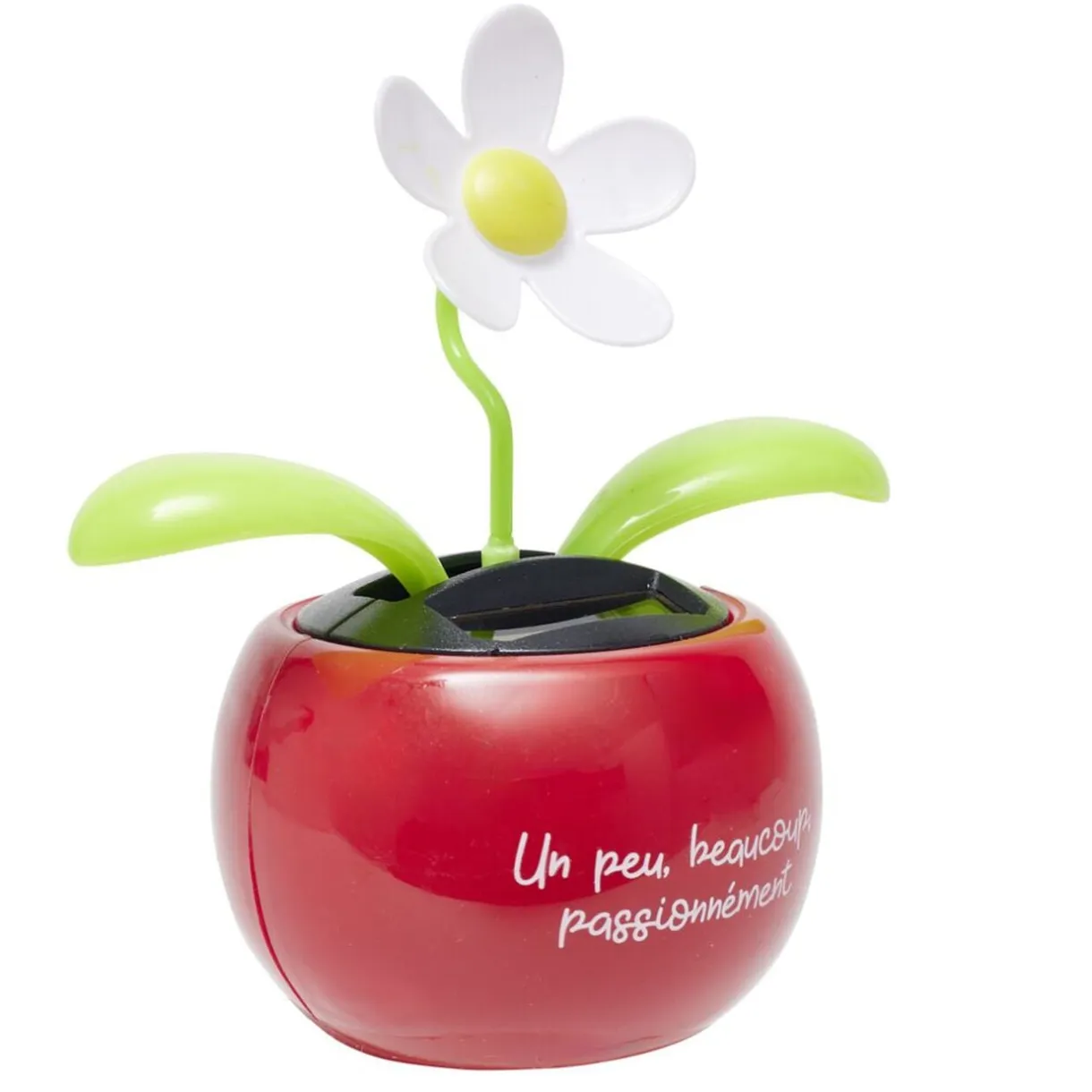 Figurine solaire dansante fleur pot coloré H10cm (3 modèles) < Gifi