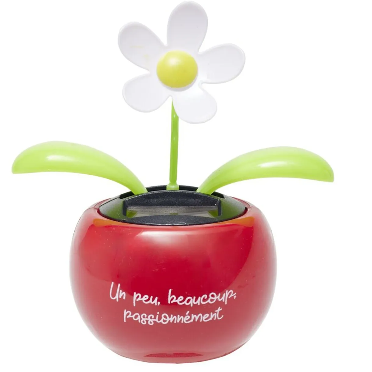 Figurine solaire dansante fleur pot coloré H10cm (3 modèles) < Gifi