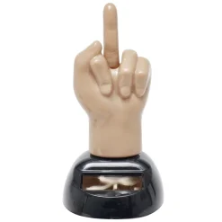 Figurine solaire dansante main geste humoristique H10cm (3 modèles)