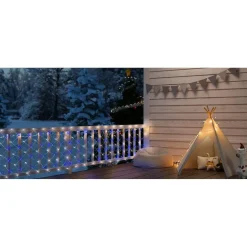 Filet lumineux 100LED bleu et blanc 120x120cm < Gifi Outlet
