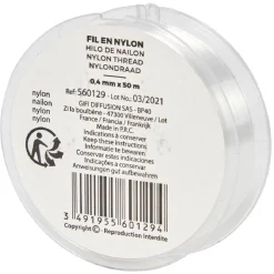 Fil nylon transparent 0,4 mm x 50 m < Gifi New