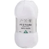 Fil à tricoter acrylique 50g blanc