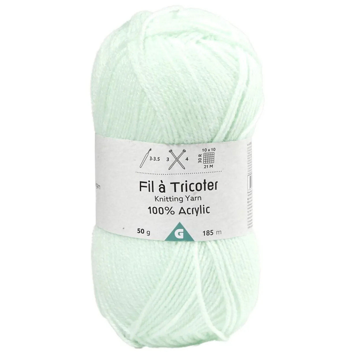 Fil à tricoter acrylique 50g vert < Gifi Online