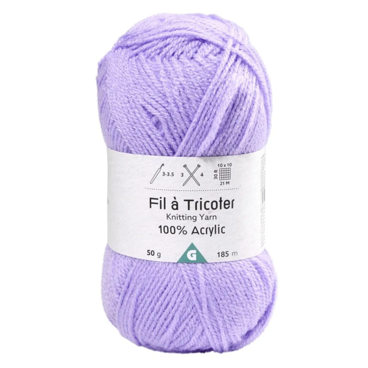 Fil à tricoter acrylique 50g violet lilas < Gifi Outlet