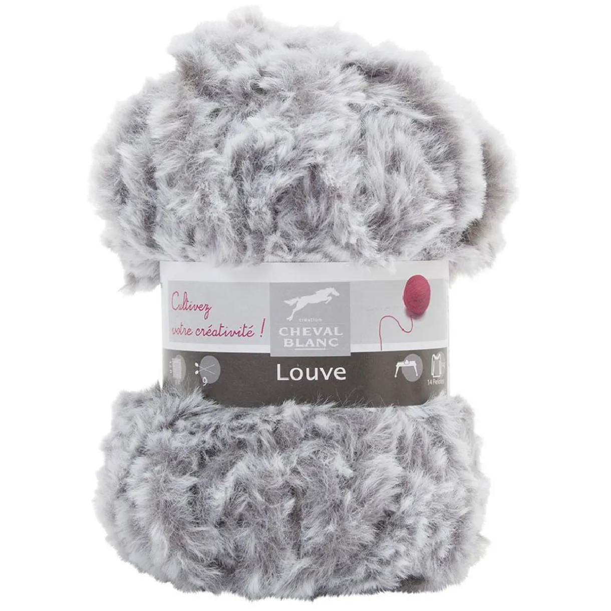 Fil à tricoter Louve gris 50 g < Gifi Discount