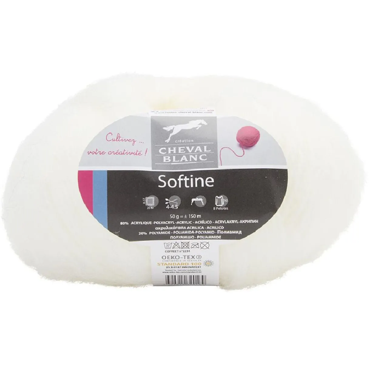Fil à tricoter Softine blanc écru 50 g < Gifi Best