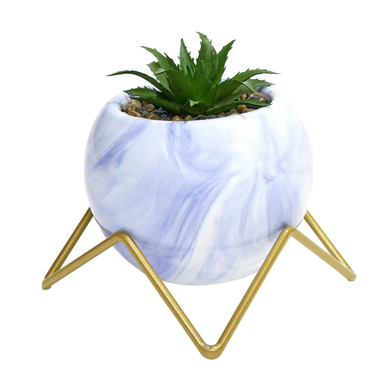 Fleur artificielle avec support en céramique 15x9,7xH8,8cm < Gifi Sale