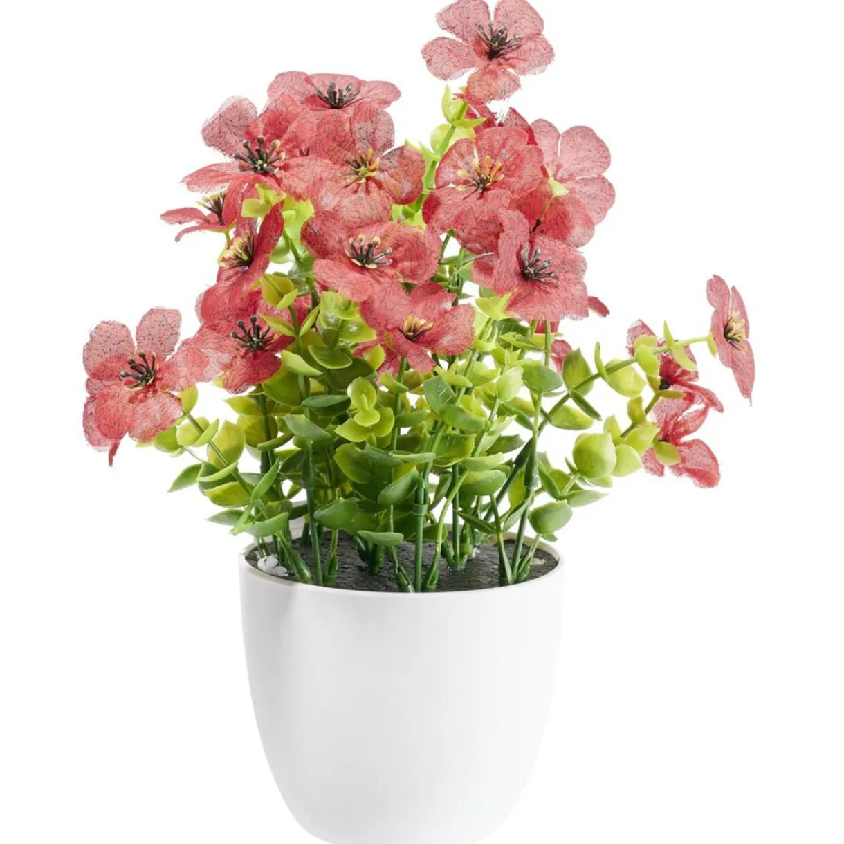 Fleur artificielle dans pot orchidée des Caraïbes rouge Ø20xH27cm < Gifi Outlet