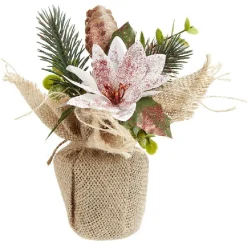 Fleur artificielle de Noël poinsettia (2 modèles)