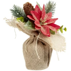 Fleur artificielle de Noël poinsettia (2 modèles)