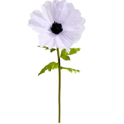 Fleur artificielle pavot bleuté XXL 1 tige Ø60xH180cm
