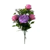 Fleur artificielle piquet rose/pivoine violet et rose 11 têtes