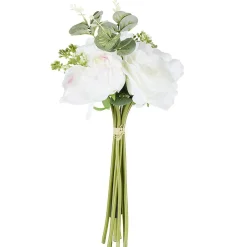 Fleur artificielle piquet rose/pivoine blanc et rose 8 têtes < Gifi Online