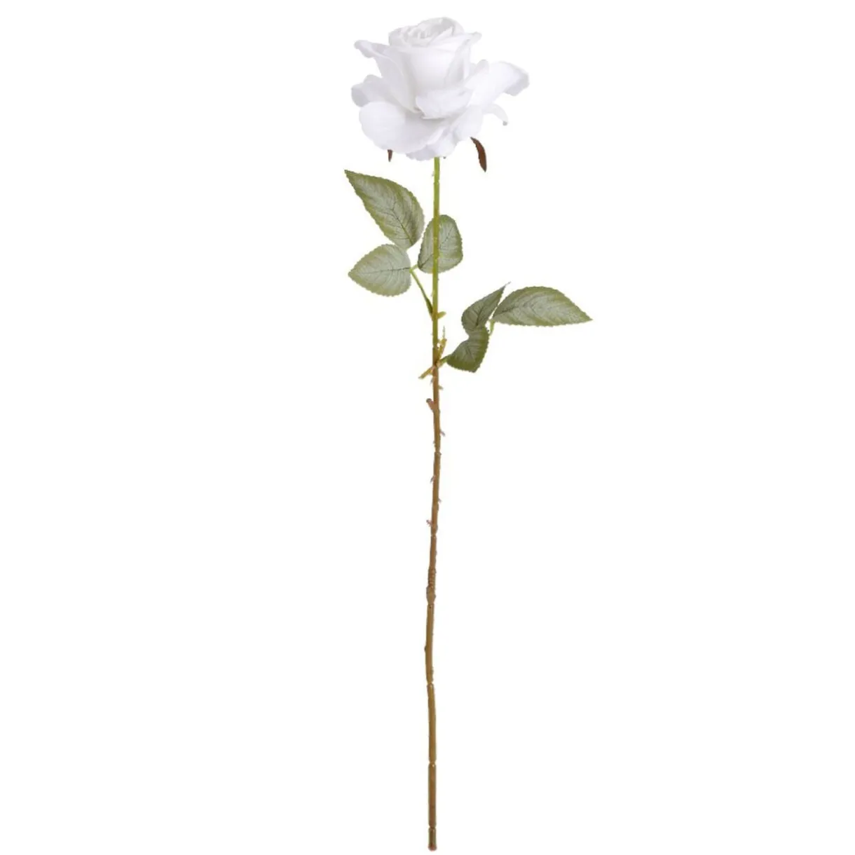 Fleur artificielle rose blanche H63cm < Gifi