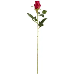 Fleur artificielle rose bouton rouge H63cm