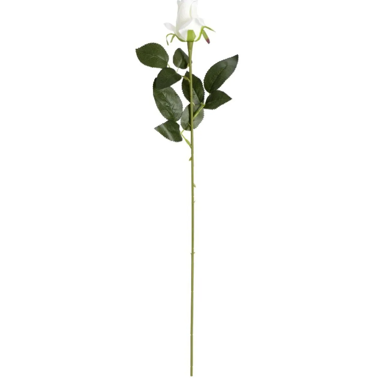 Fleur artificielle rose bouton blanc H63cm