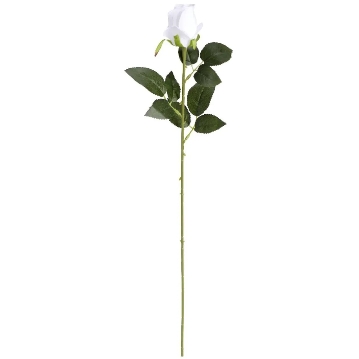 Fleur artificielle rose bouton blanc H63cm
