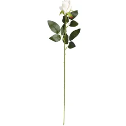 Fleur artificielle rose bouton blanc H63cm