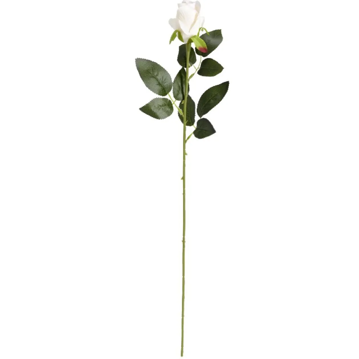 Fleur artificielle rose bouton blanc H63cm