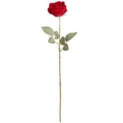 Fleur artificielle rose rouge tige XL H63cm < Gifi