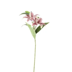 Fleur artificielle 3 tiges lys rose H78cm < Gifi Online